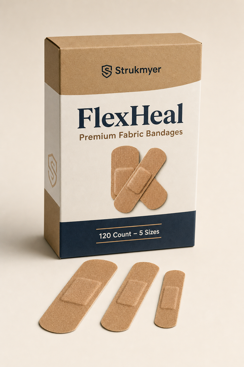 FlexHeal Premium Fabric Bandages – 120 Variety Pack – view 1